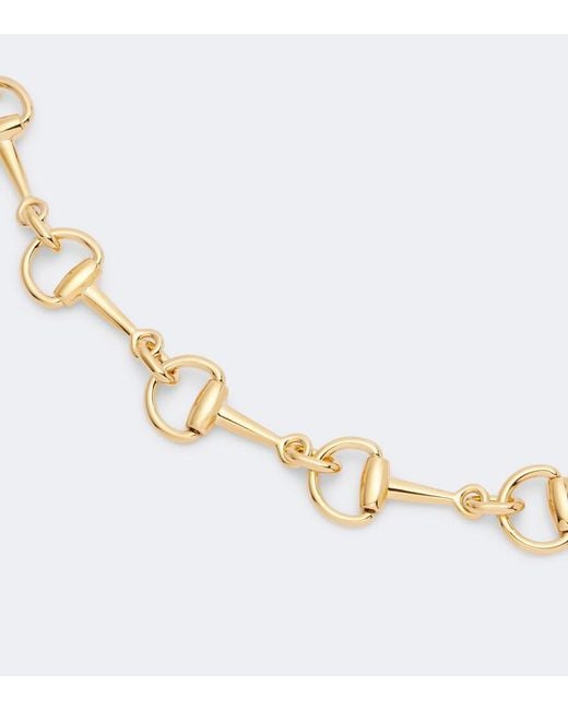 Gucci White Horsebit Necklace