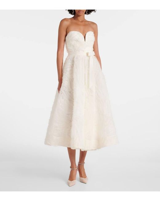 Abito Midi Bridal Willow di Rebecca Vallance in White