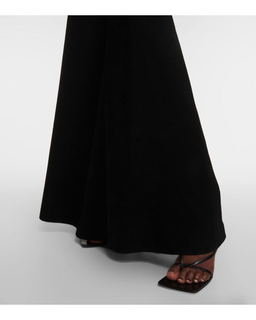 Victoria Beckham Black Cutout Pointelle Maxi Dress