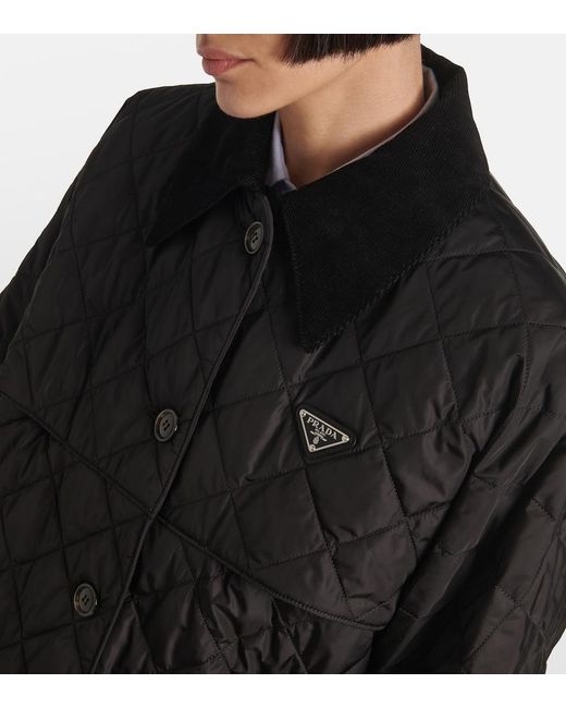 Prada Black Quilted Coat
