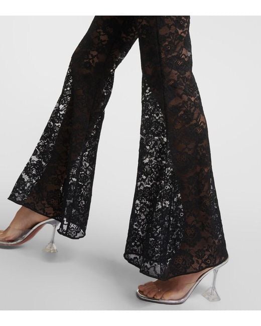 Oseree Black O-Lover Floral Lace Jumpsuit