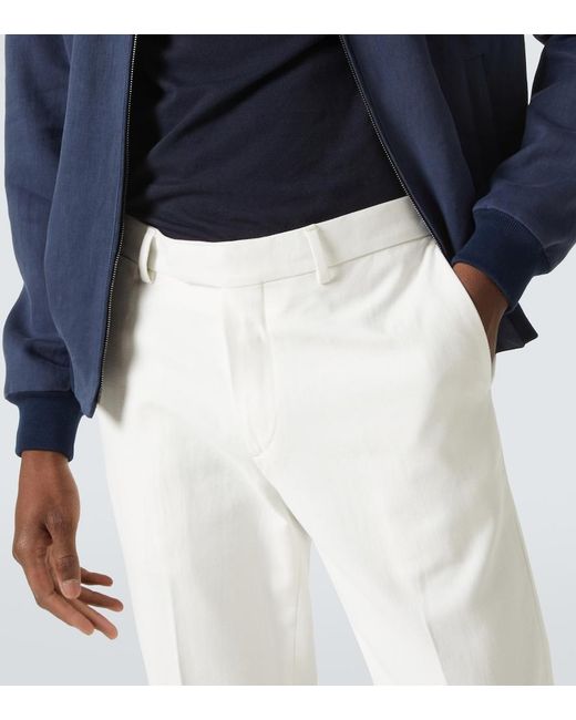 Thom Sweeney White Straight Chinos for men