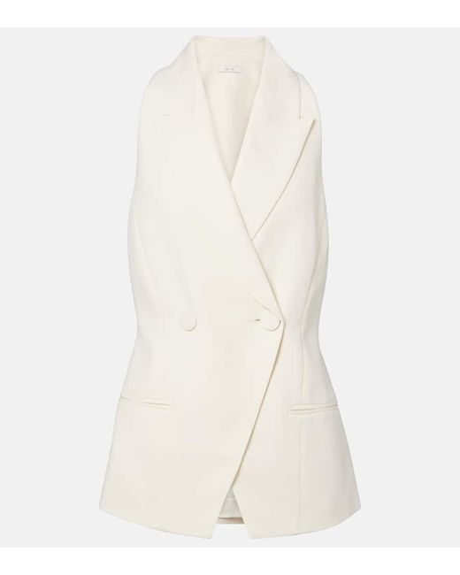 The Sei White Weste Aus Crepe