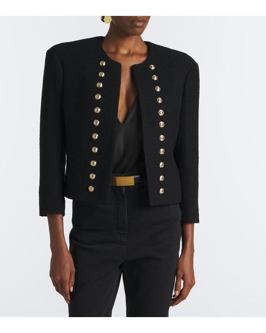 Balmain Black Wool-Blend Jacket