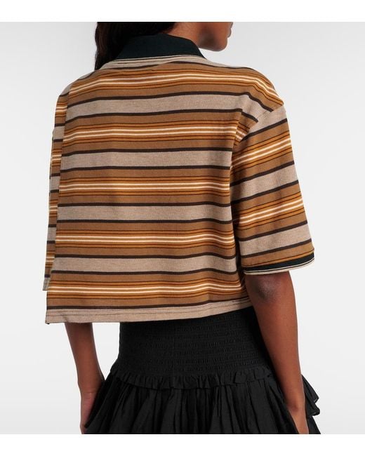 Isabel Marant Brown Cropped-Polohemd Isalyne Aus Baumwolle