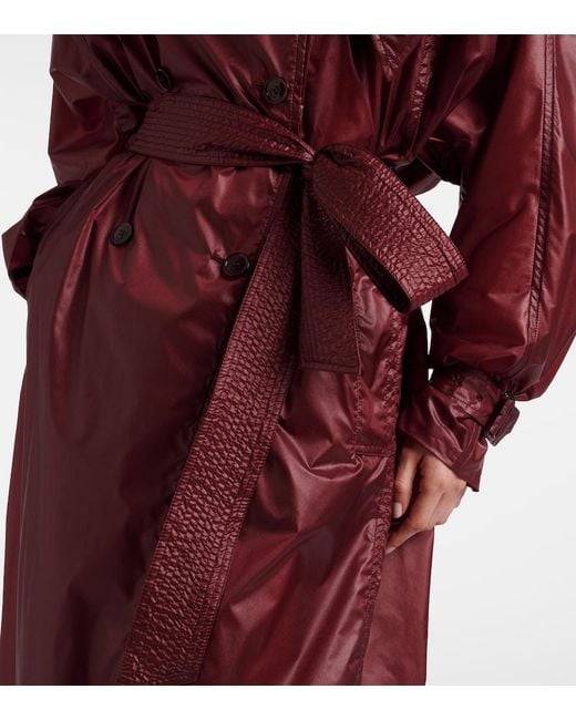 Saint Laurent Red Technical Trench Coat