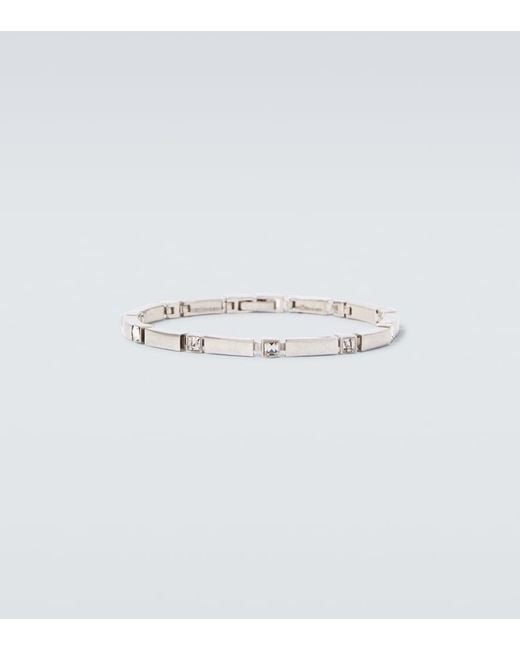 Saint Laurent Metallic Crystal-Embellished Bracelet for men