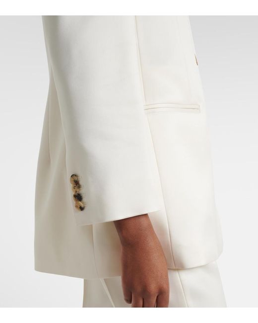 Calvin Klein Natural Adrian Wool And Silk Blazer