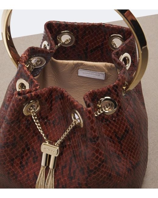 Secchiello Bon Bon Small di Jimmy Choo in Brown