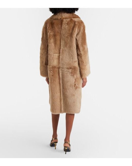 Nour Hammour Brown Anais Shearling Coat