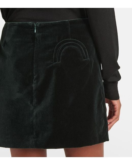 Blazé Milano Black Jealousy Cotton Velvet Miniskirt