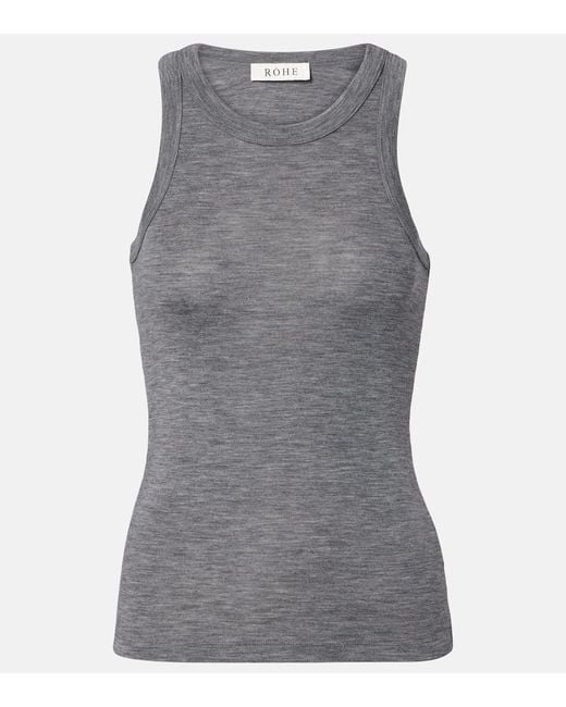 Rohe Gray Wool Jersey Tank Top