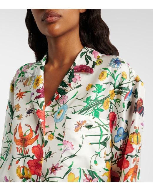 Camicia Flora di Gucci in White