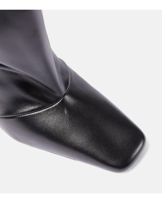Coperni Black Bridge Leather Knee-High Boots