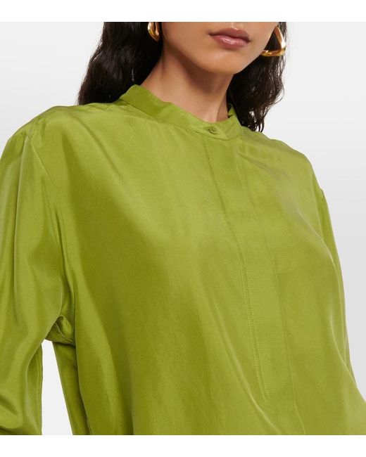 Dorothee Schumacher Green Heritage Ease Silk Blouse