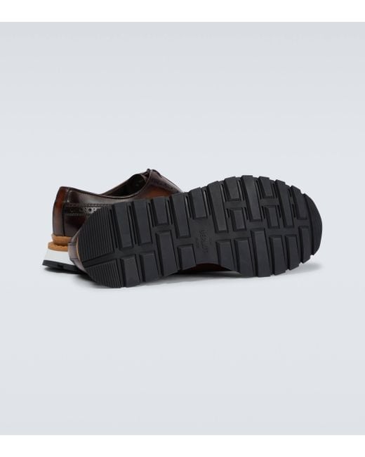 Berluti Multicolor Fast Track Leather Sneakers for men