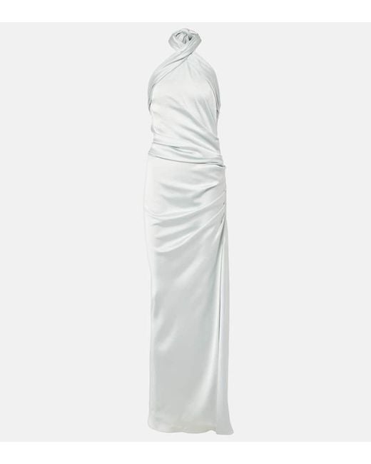 Jonathan Simkhai White Maxikleid Aus Satin