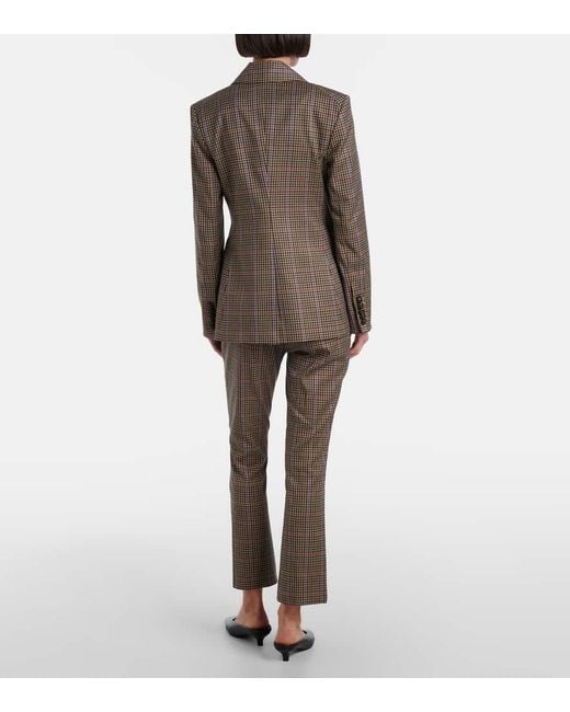 Pantalones Slim Arte A Cuadros Veronica Beard de color Gray