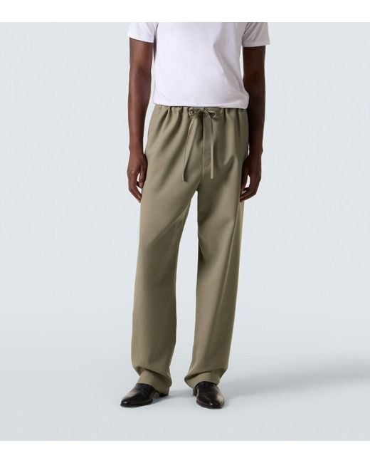 Calvin Klein Green Benjamin Wool Straight Pants for men