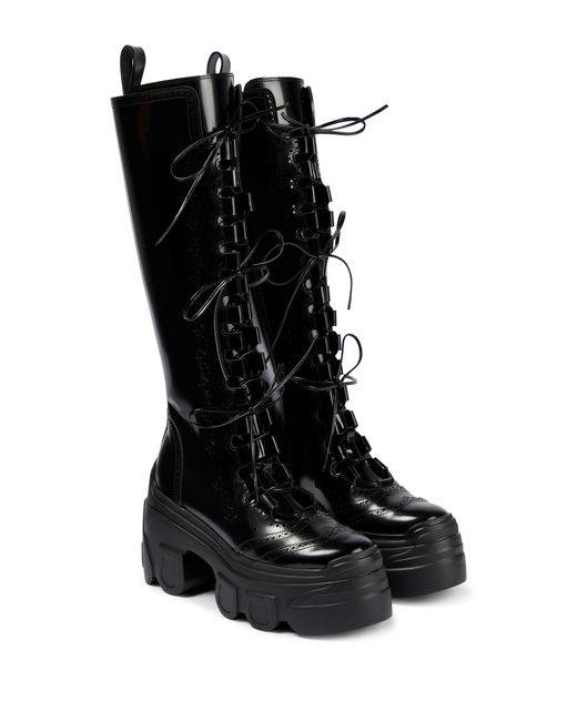 Simone Rocha Black Knee-high Leather Boots