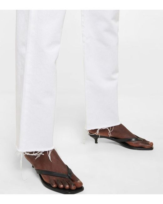 Agolde White Criss Cross High-rise Straight Jeans