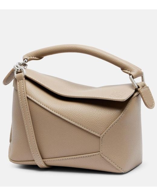 Loewe Metallic Puzzle Edge Mini Leather Top-Handle Bag