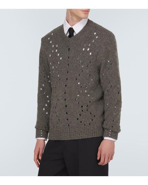 Jersey de pointelle de alpaca y lana Givenchy de hombre de color Gray