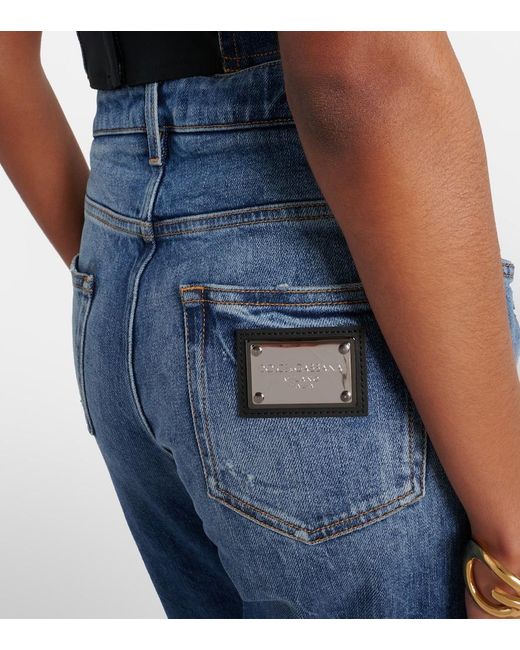 Dolce & Gabbana Blue High-Rise Flared Jeans