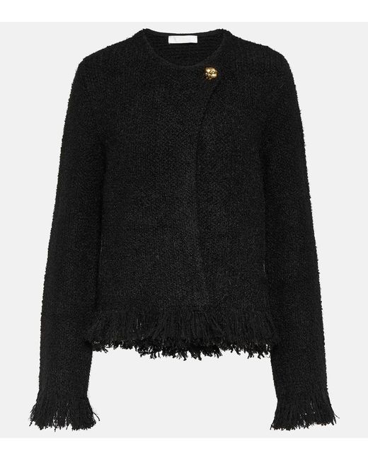 Chaqueta de tweed de mezcla de lana Chloé de color Black