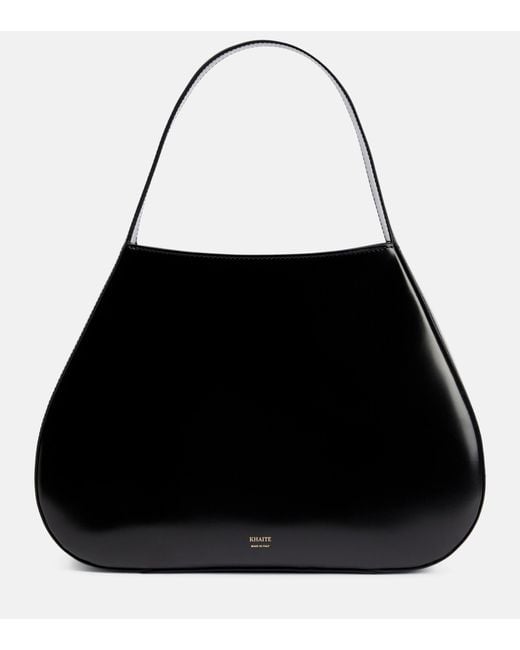 Khaite Black Ada Small Leather Shoulder Bag