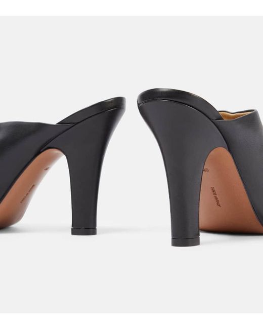 The Row Black Pantoletten Signum 90 Aus Leder