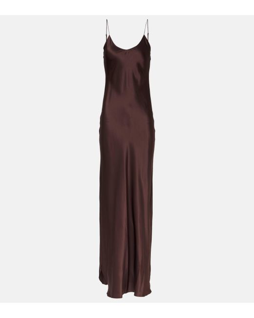 Nili Lotan Purple Cami Silk Slip Dress