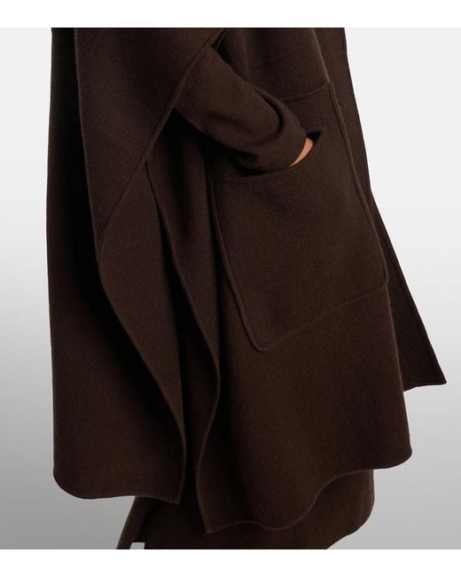 Jardin Des Orangers Black Hooded Wool And Cashmere Cape
