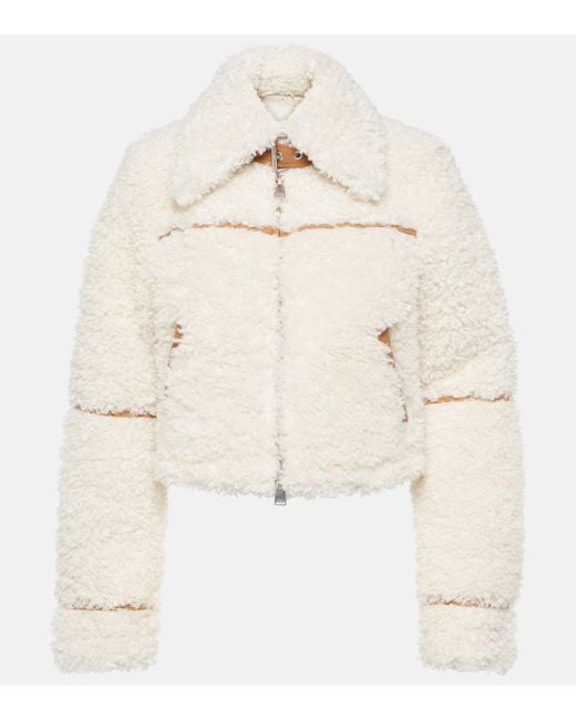 Jonathan Simkhai Natural Triana Paneled Faux Fur Jacket