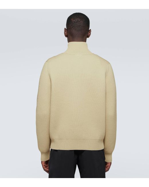 Bottega Veneta Wool Half zip Sweater in Natural for Men Lyst UK
