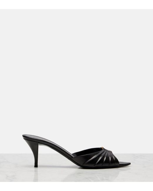 Saint Laurent Black Babylone 60 Leather Mules