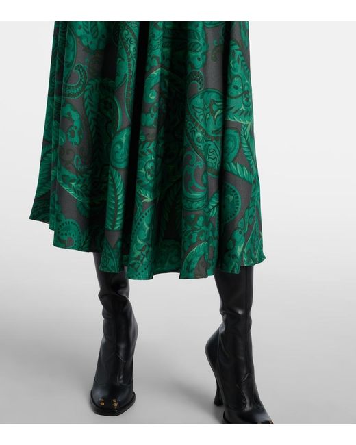 Etro Green Dress With A Belt