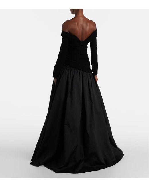 Marmar Halim Black Draped Gown
