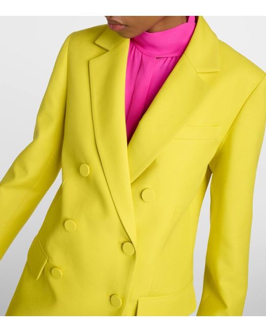 Valentino Yellow Blazer aus Crepe Couture