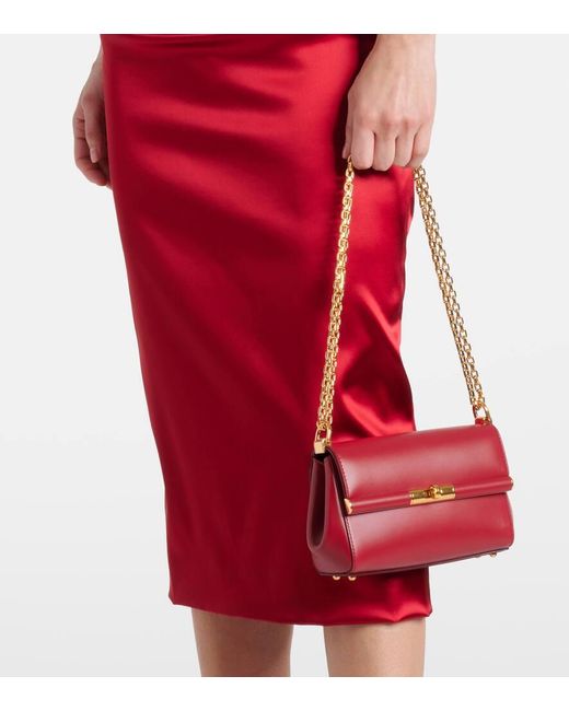 Dolce & Gabbana Red Marlene Mini Leather Shoulder Bag