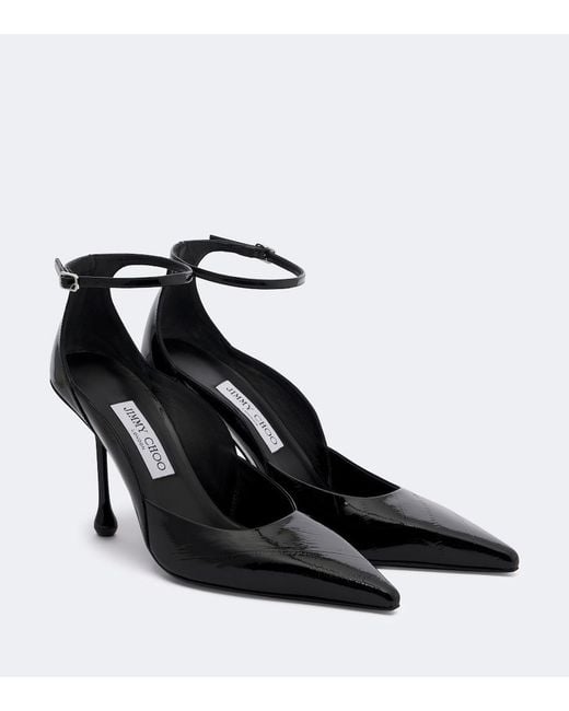 Jimmy Choo Black Quinci Leather Pumps