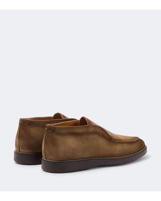 Magnanni Shoes Brown Loda Suede Slip-On Shoes for men