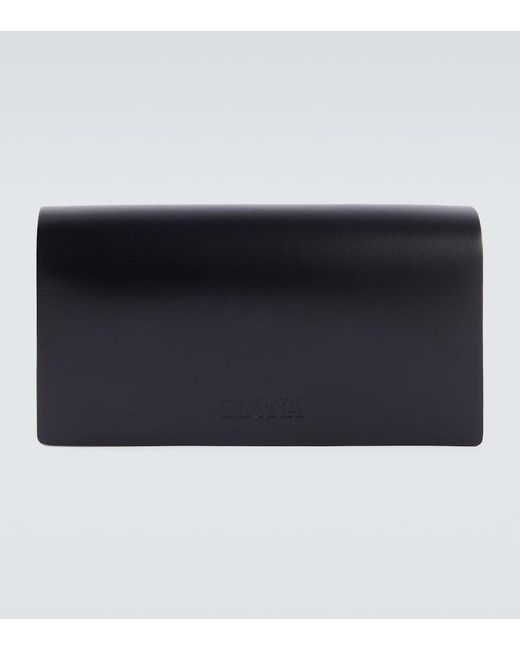 Zegna Blue Rectangular Sunglasses for men