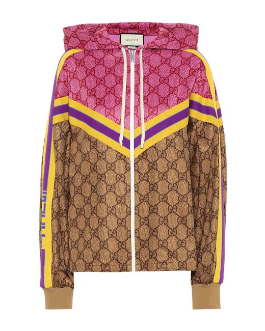 Gucci Synthetic Gg Hooded Jacket - Lyst