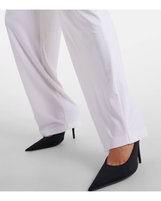 Pantalon ample a taille basse Norma Kamali en coloris White