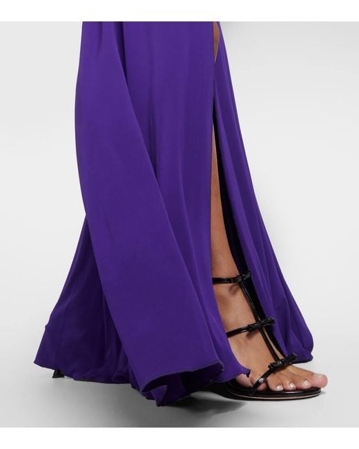 Giambattista Valli Purple Viscose Jersey Maxi Dress