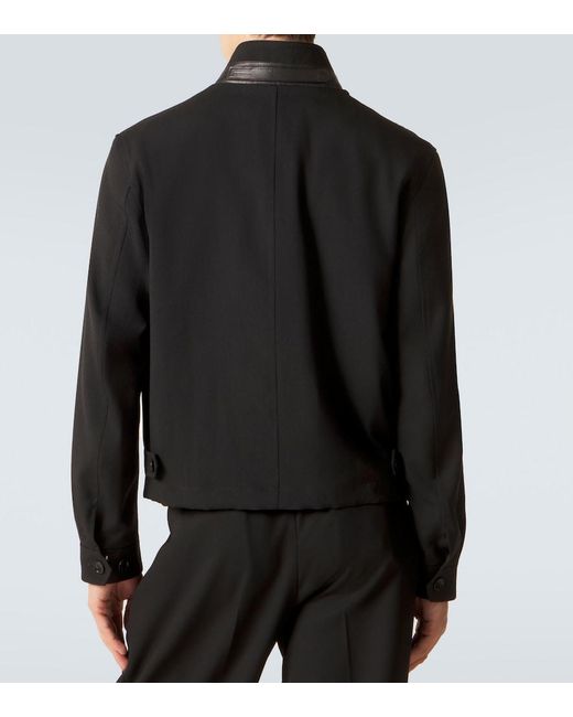 Tom Ford Black Wool, Cashmere, And Silk Jacket for men