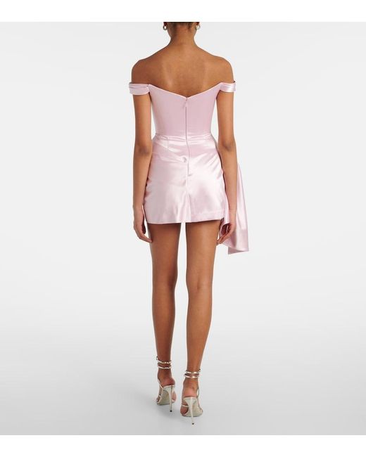 alex perry pink mini dress Alex Perry Bardot Mini Dress