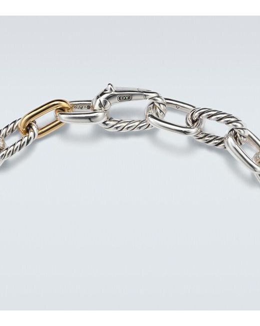 David Yurman Metallic Dy Madison Sterling And 18Kt Chain Bracelet for men