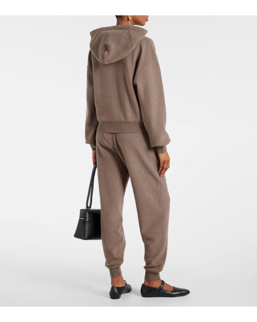 Loro Piana Brown Cocooning Cotton And Cashmere-blend Hoodie